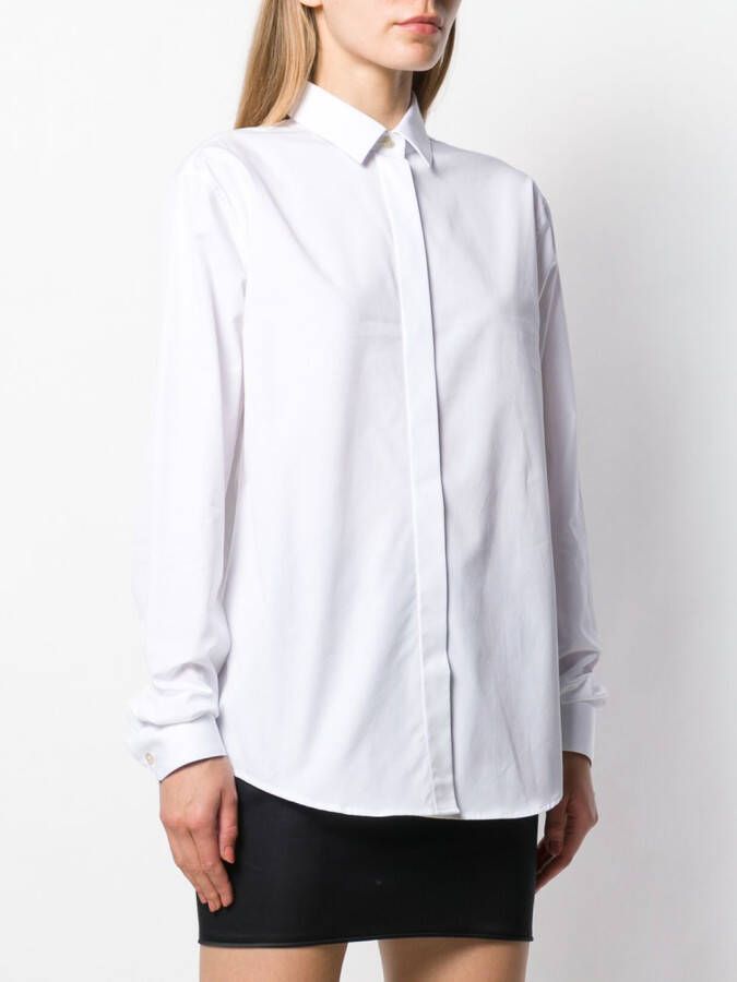 Saint Laurent Klassiek blouse Wit