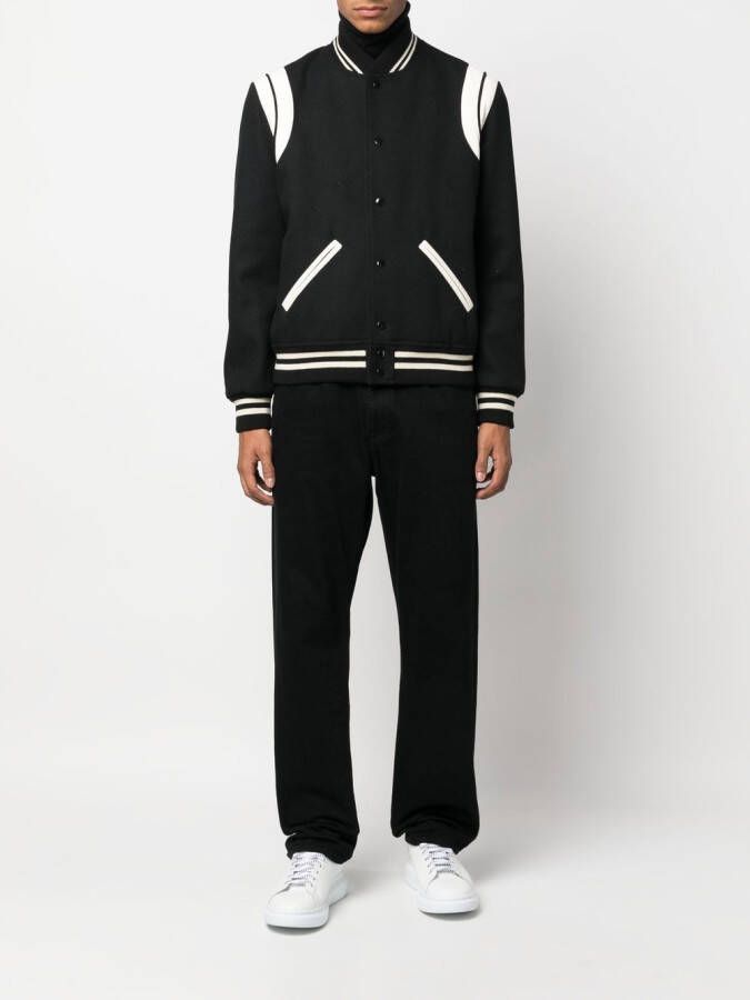 Saint Laurent Teddy bomber jacket Zwart