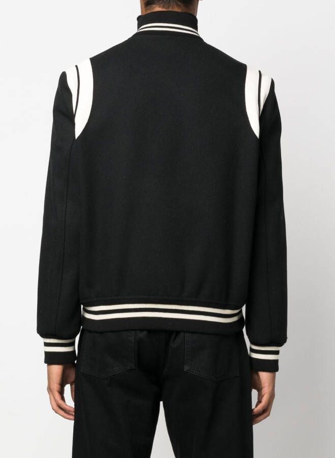 Saint Laurent Teddy bomber jacket Zwart