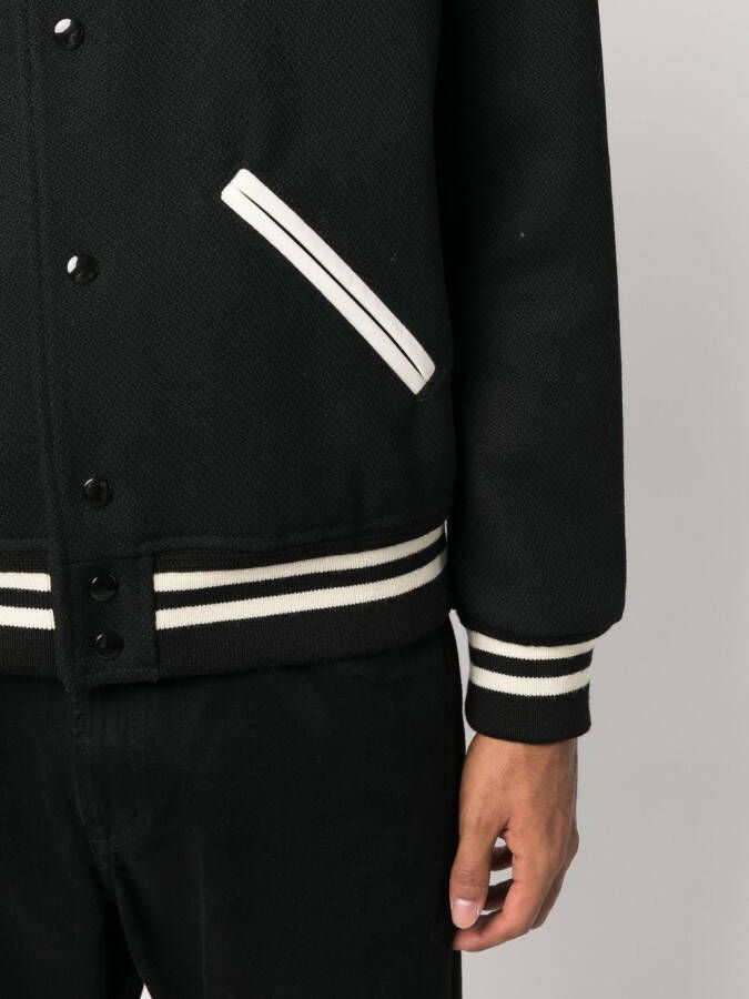 Saint Laurent Teddy bomber jacket Zwart