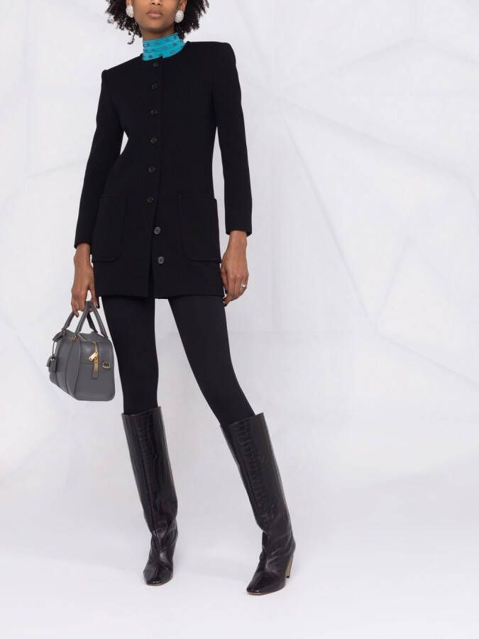 Saint Laurent Kraagloos jack Zwart