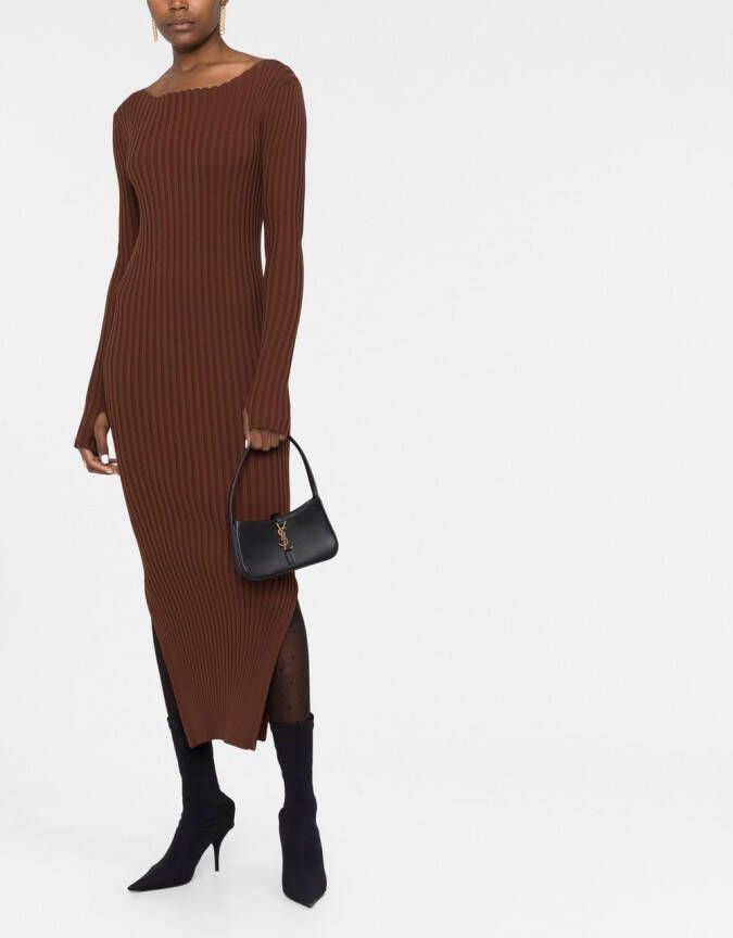 Saint Laurent Le 5 à 7 mini-schoudertas Zwart
