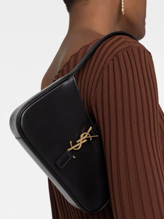 Saint Laurent Le 5 à 7 mini-schoudertas Zwart
