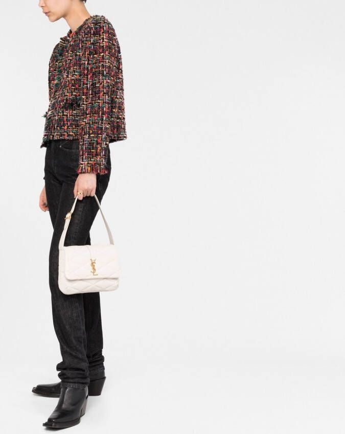 Saint Laurent Le 57 gewatteerde schoudertas Beige