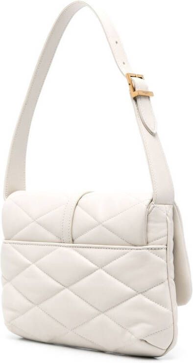 Saint Laurent Le 57 gewatteerde schoudertas Beige