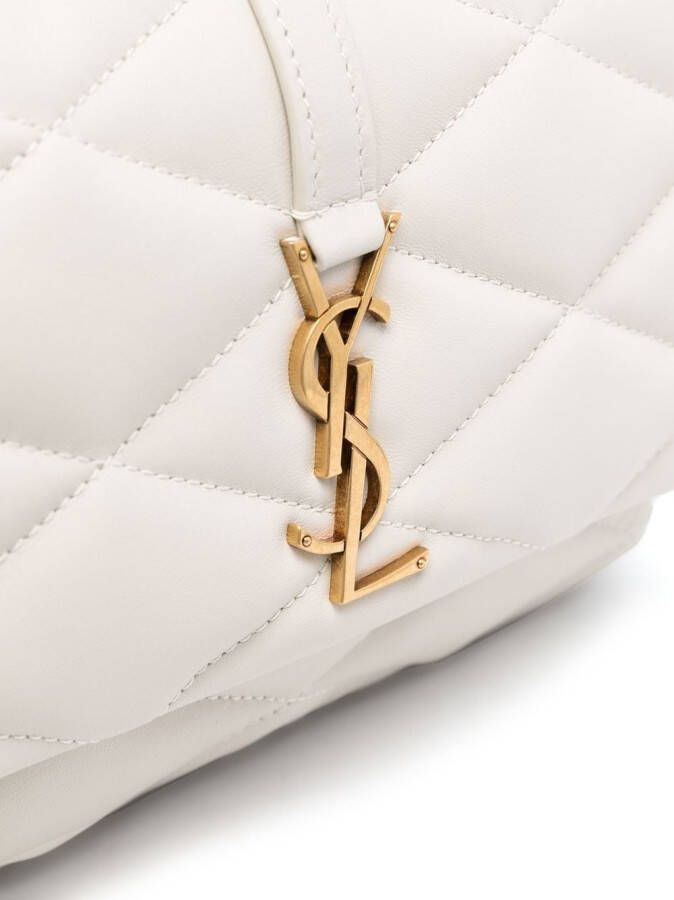 Saint Laurent Le 57 gewatteerde schoudertas Beige