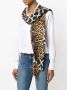 Saint Laurent Leopard sjaal Zwart - Thumbnail 2