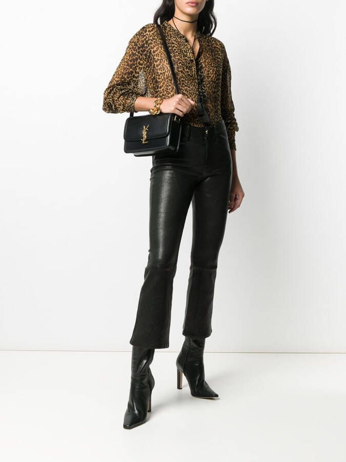 Saint Laurent Leren schoudertas Zwart