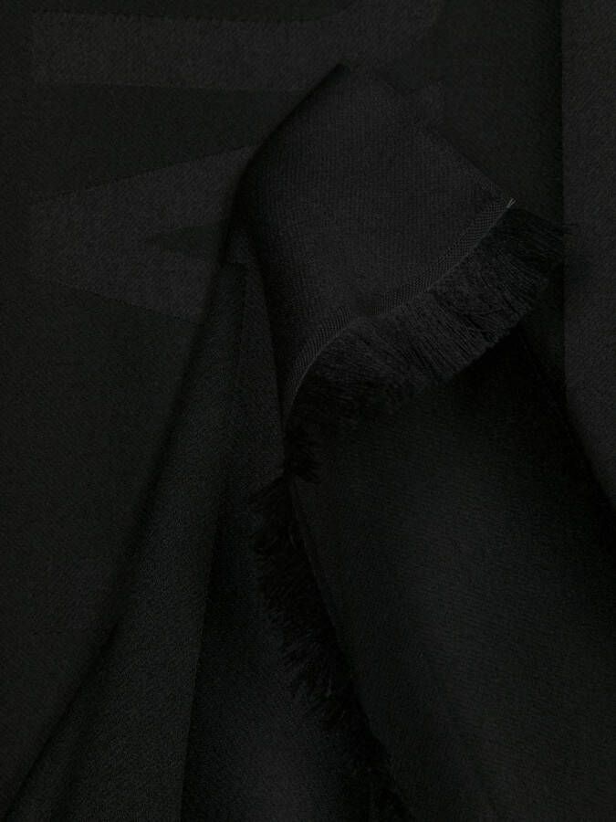 Saint Laurent Sjaal met logoprint Zwart