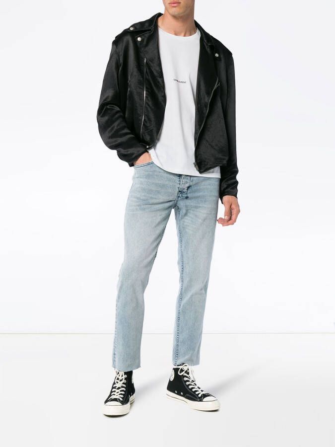 Saint Laurent T-shirt met logoprint Wit