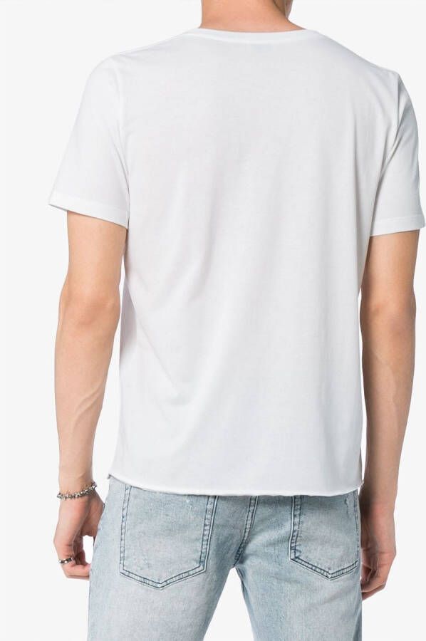 Saint Laurent T-shirt met logoprint Wit