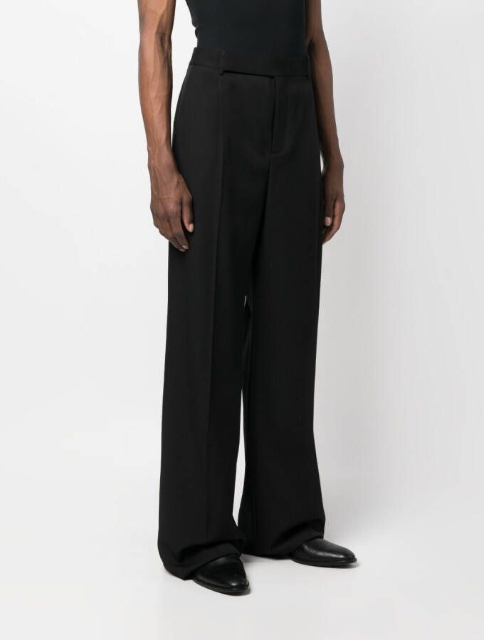 Saint Laurent Ruimvallende pantalon Zwart