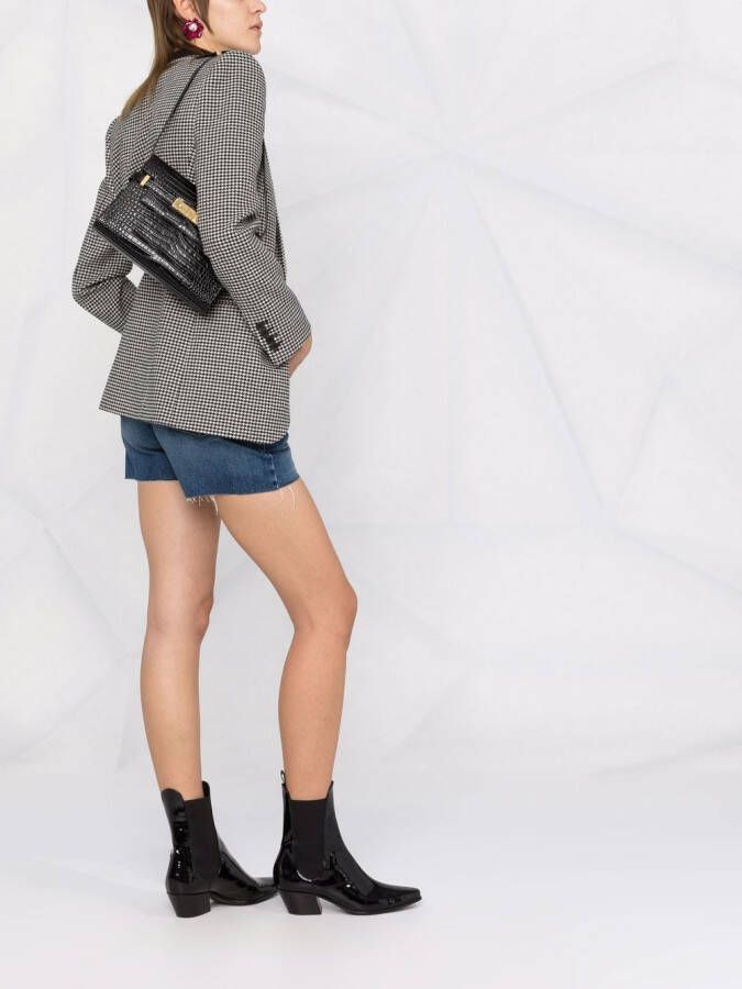 Saint Laurent Manhattan schoudertas met reliëf Zwart