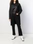 Saint Laurent Mantel met ceintuur Zwart - Thumbnail 2