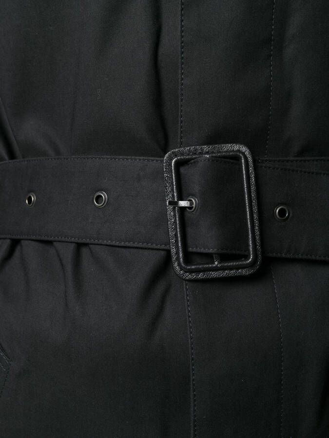 Saint Laurent Mantel met ceintuur Zwart