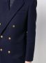 Saint Laurent Mantel met dubbele rij knopen Blauw - Thumbnail 5