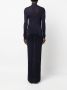 Saint Laurent Maxi-jurk met lange mouwen Blauw - Thumbnail 4