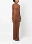 Saint Laurent Maxi-jurk met lange mouwen Bruin - Thumbnail 3