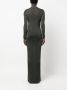 Saint Laurent Maxi-jurk met lange mouwen Groen - Thumbnail 4