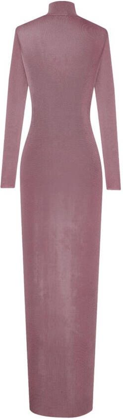 Saint Laurent Maxi-jurk met lange mouwen Roze