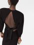 Saint Laurent Maxi-jurk met open rug Zwart - Thumbnail 3