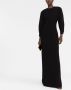 Saint Laurent Maxi-jurk met open rug Zwart - Thumbnail 4