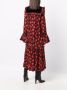 Saint Laurent Maxi-jurk met print Rood - Thumbnail 4