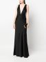 Saint Laurent Maxi-jurk met V-hals Zwart - Thumbnail 2