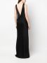 Saint Laurent Maxi-jurk met V-hals Zwart - Thumbnail 4