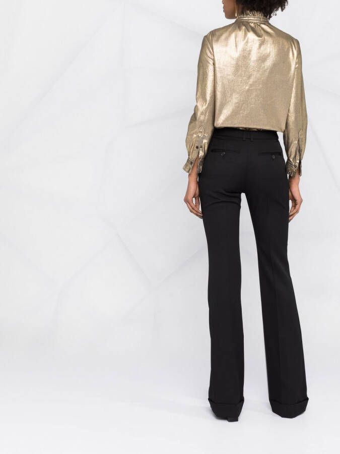 Saint Laurent Metallic blouse Geel