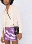 Saint Laurent Mini-rok met holografisch effect Paars - Thumbnail 5