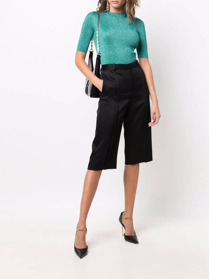 Saint Laurent Metallic top Groen