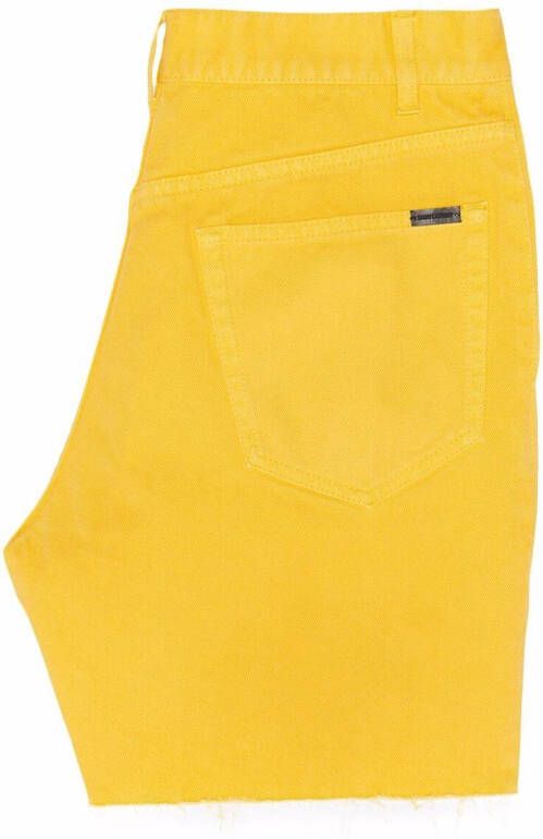 Saint Laurent Mid waist shorts Geel