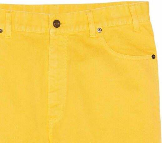 Saint Laurent Mid waist shorts Geel