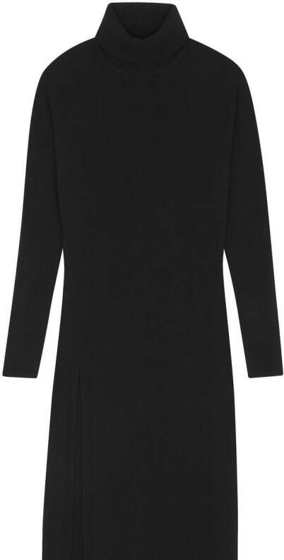 Saint Laurent Midi-jurk met col Zwart