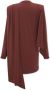 Saint Laurent Midi-jurk met gedrapeerd detail Rood - Thumbnail 2