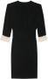 Saint Laurent Midi-jurk met kanten afwerking Zwart - Thumbnail 2