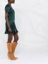 Saint Laurent Midi-jurk met korte mouwen Blauw - Thumbnail 4