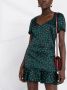 Saint Laurent Midi-jurk met korte mouwen Blauw - Thumbnail 5