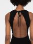 Saint Laurent Midi-jurk met open rug Zwart - Thumbnail 5