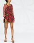 Saint Laurent Mini-jurk met bloemenprint Roze - Thumbnail 2