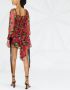 Saint Laurent Mini-jurk met bloemenprint Roze - Thumbnail 4
