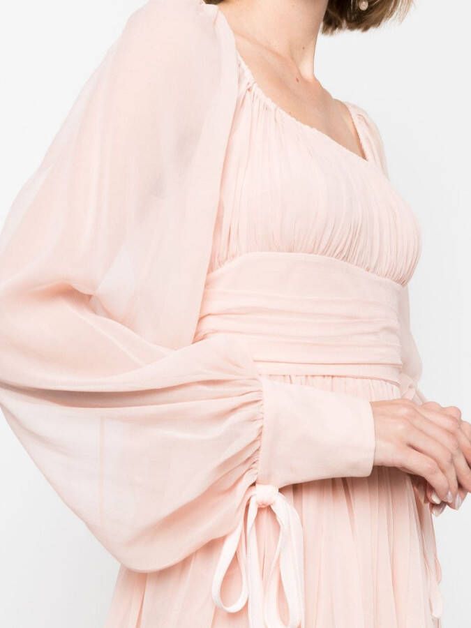 Saint Laurent Mini-jurk met ceintuur Roze