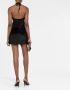 Saint Laurent Mini-jurk met halternek Zwart - Thumbnail 4