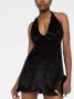 Saint Laurent Mini-jurk met halternek Zwart - Thumbnail 5