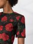 Saint Laurent Mini-jurk met jacquard Zwart - Thumbnail 3
