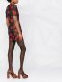 Saint Laurent Mini-jurk met jacquard Zwart - Thumbnail 4