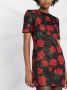Saint Laurent Mini-jurk met jacquard Zwart - Thumbnail 5