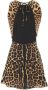 Saint Laurent Mini-jurk met luipaardprint Bruin - Thumbnail 2