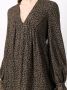 Saint Laurent Mini-jurk met luipaardprint Bruin - Thumbnail 5